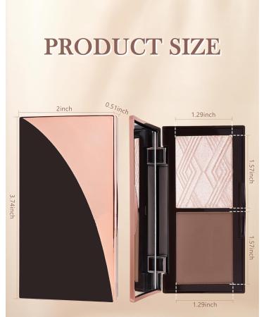 Face Bronzer Contour Blush Powder Palette-2 in 1 Cruelty-Free Buildable Facial Cheek Shimmer Blusher Contour Bronzing Pressed Powder Blendable Makeup Palette Mother s Day Gift for Women- Set 02 2# Blush & Bronzer - Buy Online on GoSupps.com