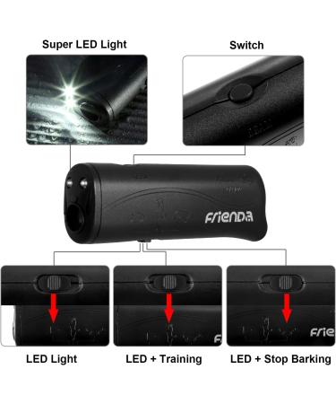 LED Ultrasonic Dog Repeller and Trainer Device 3 in 1 Anti Barking Stop Bark Handheld Dog Training Device (Black) - Buy Online on GoSupps.com