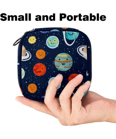 Buy Galaxy Space Solar Earth Mars Menstrual Pad Storage Bag - Portable Zipper Pouch for Teenage Girls & Women - Buy Online on GoSupps.com