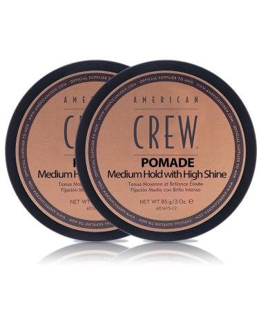 Men's Hair Pomade by American Crew, Medium Hold with High Shine, 3 Oz (Pack of 2) - Buy Online on GoSupps.com