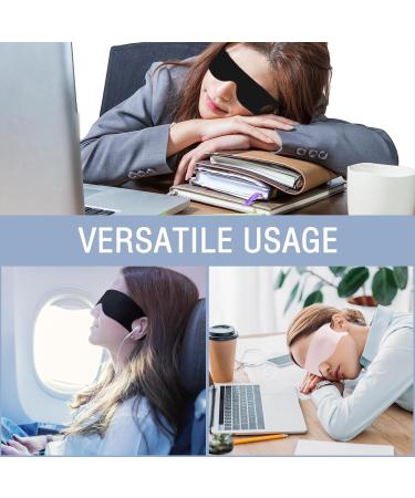 3 PCS Ultra Lightweight Sleep Mask - Soft Light Blocking Eye Mask for Travel & Nap | Pink Eye Blinder for Women & Men - Best Sleep Aid - Buy Online on GoSupps.com