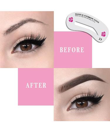 24-Piece Eyebrow Stencil Kit for Perfectly Shaped Brows - Easy 3 Minute Makeup Solution - Buy Online on GoSupps.com