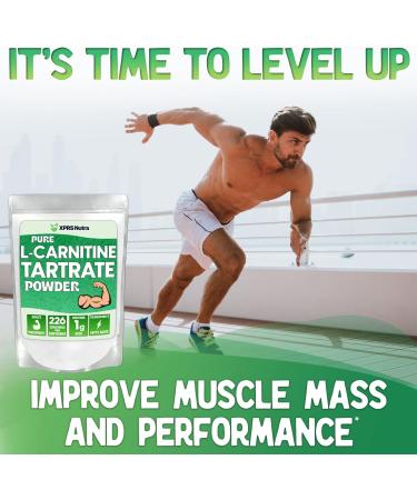 XPRS Nutra L-Carnitine L-Tartrate Powder - Premium Vegan Amino Acid Supplement - Pure L-Carnitine Bulk Powder (4 Ounce) - International Shipping Available - Buy Online on GoSupps.com