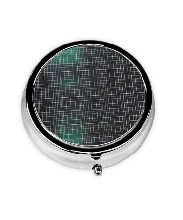 Multi-Dimensional Line Spaceround Pill Box 3 Compartment Round Pill Box Organizer * Portable Travel Pill Box for Traveling.