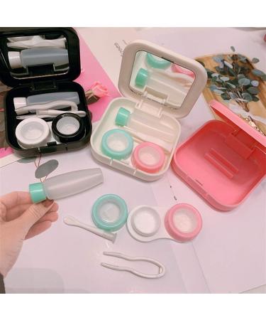 Shop Stylish Lentil & Contact Lens Storage Containers | Mini Box Holder Kit with Travel Bag - Pink & Bianco - Buy Online on GoSupps.com