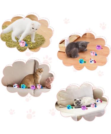4 Pcs Colorful Cat Toys Balls Soft Cat Balls with Bell Chewing Plush Ball Cats Pom Poms Balls Soft Interactive Cat Balls Toys for Playing Chasing Teeth Grinding Chewing Training - Buy Online on GoSupps.com