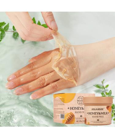 VIOLA HOUSE Hand Mask - Exfoliate, Hydrate, and Repair Dry, Aging Hands 150g (Honey & Milk) - Buy Online on GoSupps.com