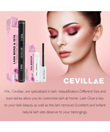 Lash Bond and Seal with Remover Cevillae Eyelash Glue and Lash Remover for Individual Cluster Lashes Extensions Waterproof Strong Hold 48Hours Eyelashes Adhesive & Remover for False Eyelashes 2 in 1 Individual Lash Glue - Buy Online on GoSupps.com