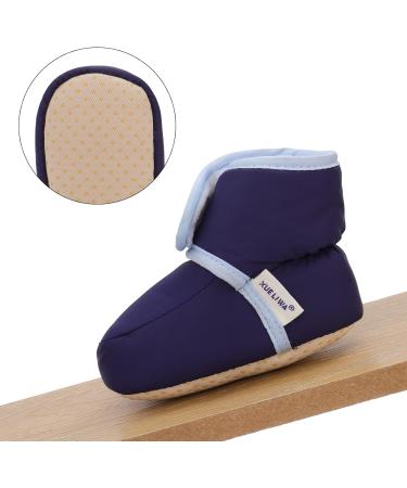 LACOFIA Baby Anti-Slip Soft Sole Winter Boots, Navy - 6-12 Months - Buy Online on GoSupps.com