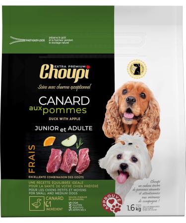 CHOUPI Extra Premium Dog Food for Small and Medium Breeds Duck with Apple 1.6 kg - Dry Food - Buy Online on GoSupps.com