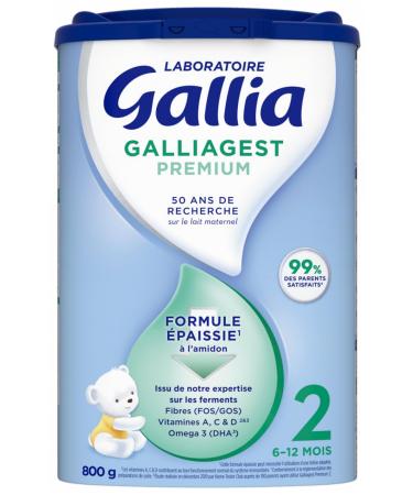 Gallia - Galliagest Premium 2 Milk Powder Thickened Formula 6 to 12 Months 800 g Gallia