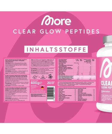 More Clear Glow Peptides Watermelon 600g | Supports Muscles Skin Joints & Tendons | Quality Tested - Made in Germany | International Shipping Available - Buy Online on GoSupps.com