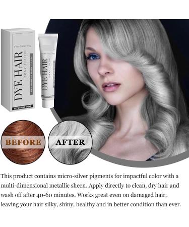 Cr me Colorante For Cheveux Gris - Couleur Naturelle Longue Dur e Facile Appliquer Et Rincer Formule Nourrissante Des Brillants Coloration Sans Ammoniaque(3PCS) - Buy Online on GoSupps.com