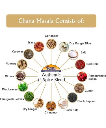 Rani Chana Masala 3.5oz (100g) - All Natural 15-Spice Blend | Vegan, Gluten-Friendly | NON-GMO | Indian Origin - 1 Box - Buy Online on GoSupps.com