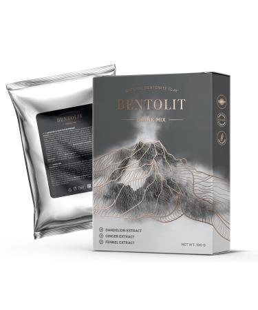 Hendel Bentolit detox drink - bentonite clay and soy protein dry drink mix for cleanse 100 g (3.52 oz)