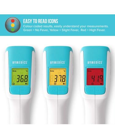 HoMedics No Contact Infrared Thermometer - Instant Temperature Reader with Fever Alarm - Buy Online on GoSupps.com