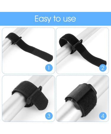 Molain Adjustable Fishing Rod Straps - 20 Pack Velcro with Buckle for Fishing Rods Badminton Rackets Golf Clubs - Durable Black 20x2.5cm - Buy Online on GoSupps.com
