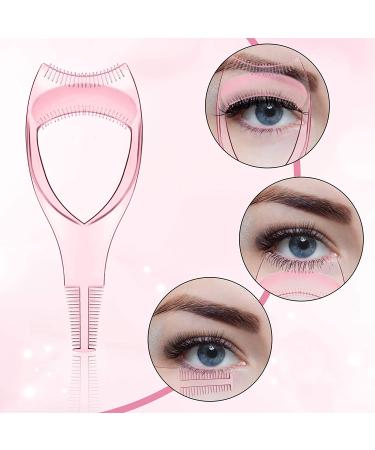 7-Piece Eyelash Mascara Tool Set for Women - Applicator, Lash Guard, Comb Separator, Curler, Tweezers - Black Pink - Buy Online on GoSupps.com
