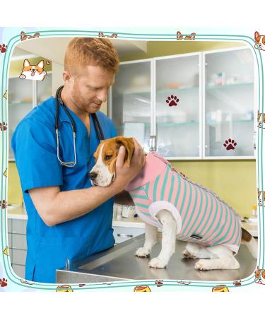 Zuimei Dog Surgery Recovery Suit Striped Dog Surgical Recovery Suit Anti-licking Dog Post Surgery Bodysuit Dog Recovery Shirt Dog Onesie Vest For Wound Protection E-Collar Alternative(Green S) pink green S - Buy Online on GoSupps.com
