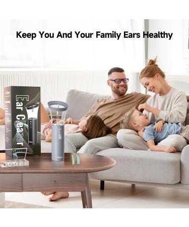 Morfone Upgraded Electric Ear Cleaner - All-in-One Tank Ear Wax Removal System with 4 Pressure Modes IPX6 Waterproof Temperature Sensor & 6 Nozzles for Gentle Ear Irrigation (Slate Gray) - Buy Online on GoSupps.com