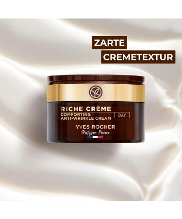 Yves Rocher RICHE CR ME Anti-Wrinkle Day Cream - Regenerating Anti-Ageing Cream with Oil of 1000 Roses for Intensive Cell Regeneration - 50 ml - Buy Online on GoSupps.com