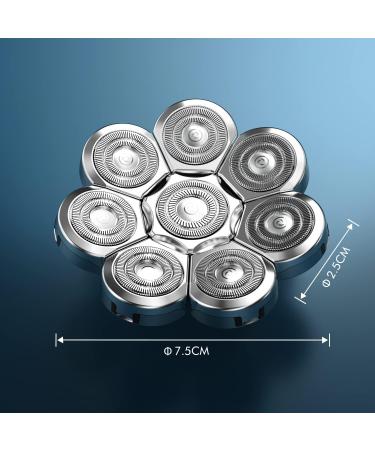Lovcoyo 8D Blade Replacement Heads - Universal Men's Shaver Head Replacement - Silver, 56.0g - Buy Online on GoSupps.com