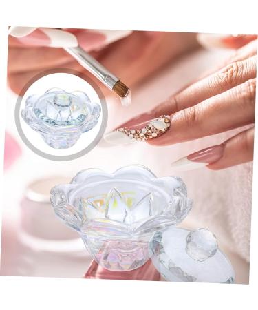 minkissy 1pc Nail Art Crystal Cup Manicure Crystal Cup Liquid Powder Mixing Cup Clear Container Mini Containers Nail Art Powder Dish Nail Crystal Bowls Nail Liquid Dish Nail Art Dish Cup - Buy Online on GoSupps.com