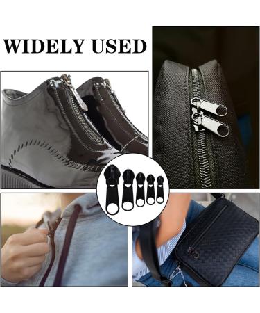 Caybats Zipper Repair Set - 10 Universal Zipper Grippers 5 Sizes Durable & Easy to Use for Jackets Coats & Suitcases - Black - Buy Online on GoSupps.com