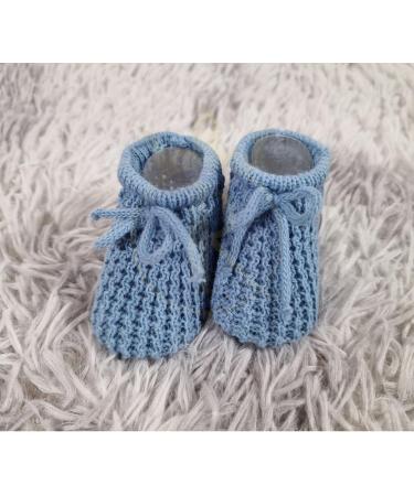 Royal Icon Baby Booties 0-3 Months - Warm & Safe Slippers for Baby Boys & Girls - Newborn Baby Boots Ri401 in Dusty Blue - Buy Online on GoSupps.com