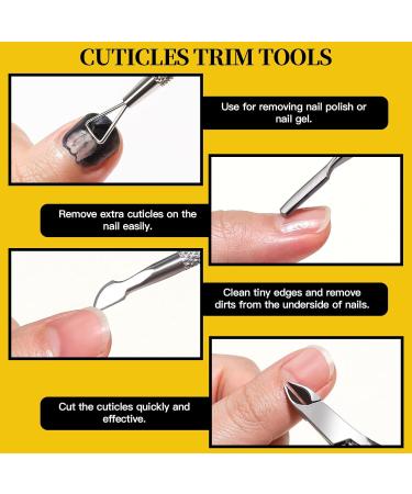 FANDAMEI 12pcs Nail Files Set with Cuticle Nipper, Buffer, Pusher, Remover Tool Manicure Kit Yellow - Buy Online on GoSupps.com