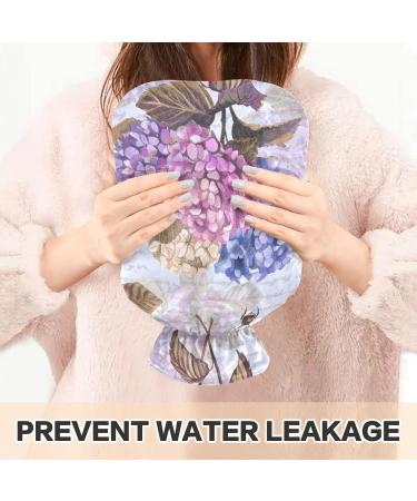Naanle 2L Transparent Hot Water Bottle - Hortensia Flower & Bee Design for Menstrual Cramps Pain Relief Hand/Foot Heat & Cold Therapy - Buy Online on GoSupps.com