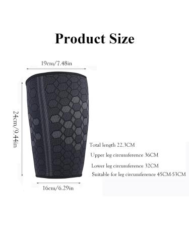 YSFVNP Thigh Compression Sleeve for Men and Women - Size L | Hamstring Support for Improved Blood Circulation, Recovery, and Pain Relief - Buy Online on GoSupps.com