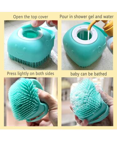 Youery 3-Piece Silicone Pet Bathing Brush Set for Dogs & Cats - Massage Shower Gel Handle Ideal for Grooming & Spa - Buy Online on GoSupps.com