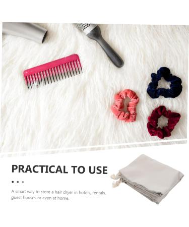 OHPHCALL Hair Dryer Storage Bag Hotel Storage Bag Hair Dryer Drawstring Pouch Hair Dryer Storage Pouch Hair Dryer Supplies Hair Dryer Travel Bag Guest Room Supplies Hair Dryer Organizer 33x30cm Light Grey - Buy Online on GoSupps.com