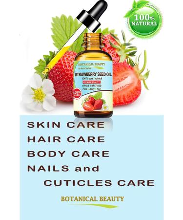 Botanical Beauty STRAWBERRY SEED OIL. 100% Pure Natural Virgin Unrefined Cold Pressed Carrier Oil 1 Fl Oz- 30 ml. for FACE SKIN BODY DAMAGED HAIR NAILS. Rich in Omega-3 Vitamin C Vitamin E - Buy Online on GoSupps.com