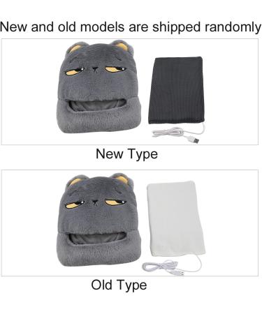 Haofy USB Foot Warmer - Cartoon Pattern Electric Heating Slippers for Home Travel & Office | Stay Cozy with Gray Warm Souls - Buy Online on GoSupps.com