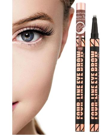 Jubepk Eyebrow Pencils Waterproof Eyebrow Tip Applicator 4 Tip Design Long Lasting Contouring 1ml Coloring Tool for Men Women Shaping and Filling in Sparse Areas - Buy Online on GoSupps.com