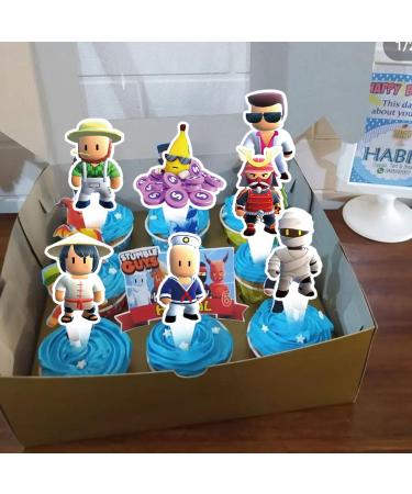 37Pack Stumble Guys Cake Toppers Cute Cupcake Toppers Stumble Guys Theme Cupcake Toppers Kids's Birthday Cake Party Decorations Supplies - Buy Online on GoSupps.com