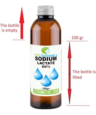  ETC Cosmetic s Sodium Lactate 60% - 100g (Bottle 3/4 full) - Use: For bar soaps it is helpful to produce a harder bar that lasts longer | An excellent additive - Buy Online on GoSupps.com