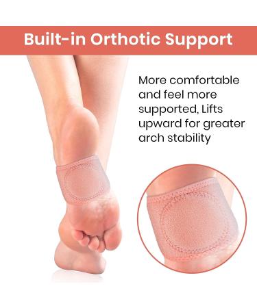 MORYUC Arch Support Brace - Plantar Fasciitis Relief for Men and Women - Adjustable Arch Support for Flat Feet - Orthotic Pads Included - (1 Pair, Pink) - Buy Online on GoSupps.com