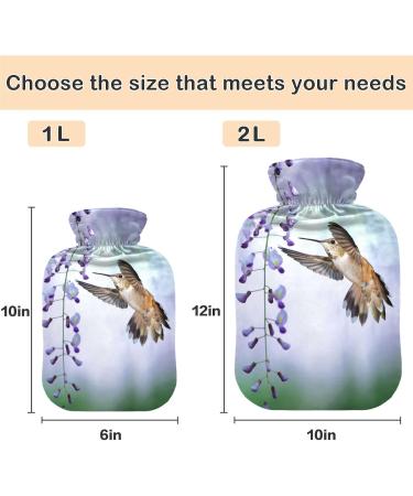 NAANLE Kolibri Lavender 2L Hot Water Bottle with Cover - Pain Relief for Menstrual Cramps & Thermal Therapy - Buy Online on GoSupps.com