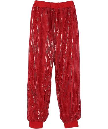 easyforever Women's Sequin Glitter Harem Dance Pants in Red (Large-X-Large) - Stylish and Comfortable Hippie Trousers for Casual Wear - Buy Online on GoSupps.com