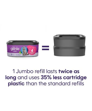 Litter Genie XL+ Pail Ideal for multi cat homes - Includes one Jumbo 24ft cat Litter Bags Refill Scoop and Scoop Holder - Buy Online on GoSupps.com