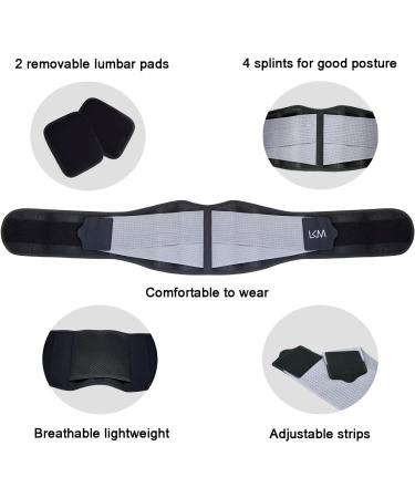 LKM Lower Back Support Belt - Breathable Lumbar Support Brace for Men & Women | Posture Corrector & Waist Trimmer - Large/X-Large - Buy Online on GoSupps.com
