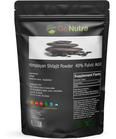 Go Nutra Shilajit Powder Pure Himalayan Shilajit 40% Fulvic Acid Trace Minerals - 4oz. - Buy Online on GoSupps.com