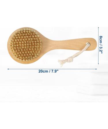 VOCOSTE Bath Brush Back Scrubber Wood - Short Handle Brown 7.9 Inches - Buy Online on GoSupps.com