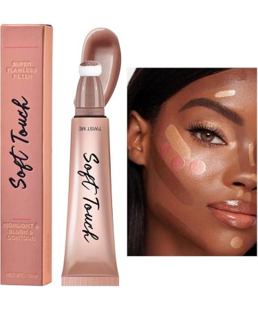 Women Makeup Highlighter Stick | Cheek Cosmetic Liquid Makeup Stick for Highlight - 3D Makeup Highlighter Makeup Stick for Stage C1 Contouring - Buy Online on GoSupps.com