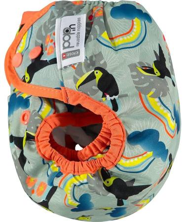 Close Pop-in Reusable Cloth Nappy Cover - Toucan Print - Popper Fastener - Birth to Potty Size - Buy Online on GoSupps.com
