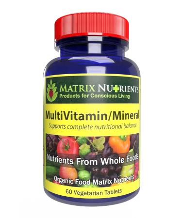 MULTIVITAMIN - Mineral - 100% Organic Whole Food Complete MultiVitamin - Great for Daily Health Lifestyle and More: Vitamin A Vitamin C Vitamin D Vitamin E and Much More! Vegan Tablets (60ct)