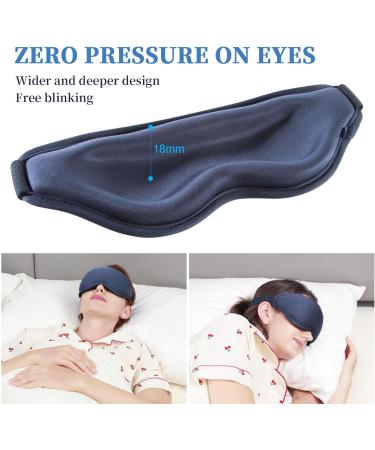 HONGJING 3D Sleep Mask Set - Zero Eye Pressure Blackout Eye Cover for Travel | Perfect Gift for Men & Women - Buy Online on GoSupps.com